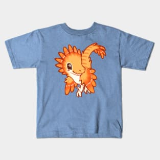 Cute Chibi Velociraptor Dromeosaur Raptor Dinosaur cartoon drawing Kids T-Shirt